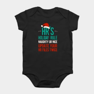 Human Resources Christmas Baby Bodysuit